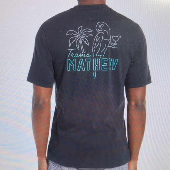 Travis Mathew Black Party Parrot Graphic Tee S - Picture 9 of 10